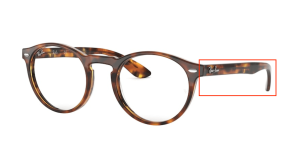 Branches originales Ray-Ban RB5283 vue, couleur 5675 · Supérieur havane marron sur havane yel