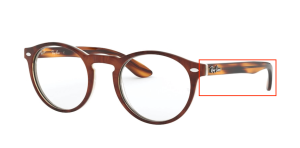 Branches originales Ray-Ban RB5283 vue, couleur 5677 · Supérieur marron havane/horn beige