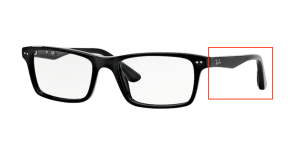 Branches originales Ray-Ban RB5288 vue, couleur 2000 · Noir brillant