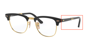 Branches originales Ray-Ban RB5334 vue, couleur 2000 · Noir brillant