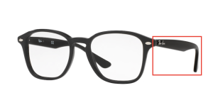 Branches originales Ray-Ban RB5352 vue, couleur 2000 · Noir brillant