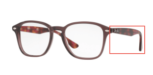 Branches originales Ray-Ban RB5352 vue, couleur 5628 · Opal marron