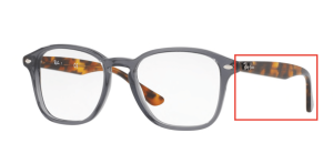 Branches originales Ray-Ban RB5352 vue, couleur 5629 · Opal gris
