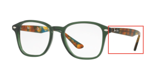 Branches originales Ray-Ban RB5352 vue, couleur 5630 · Opal vert