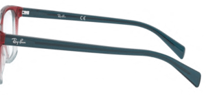 Branches originales Ray-Ban RB5362 vue, couleur 5834 · Tri dégradé bleu/rouge/ligth bleu