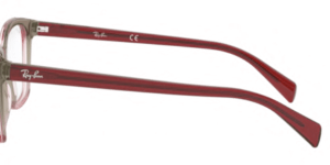 Branches originales Ray-Ban RB5362 vue, couleur 5835 · Tri bordeaux/gris/rose