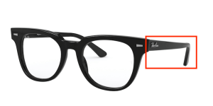 Branches originales Ray-Ban RB5377 vue METEOR, couleur 2000 · Noir brillant
