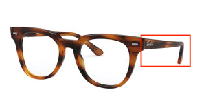 Branches originales Ray-Ban RB5377 vue METEOR, couleur 2144 · Rayé havane