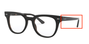 Branches originales Ray-Ban RB5377 vue METEOR, couleur 5909 · Supérieur gris sur havane