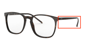 Branches originales Ray-Ban RB5387 vue, couleur 2012 · Havane foncé