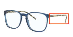 Branches originales Ray-Ban RB5387 vue, couleur 8092 · Transparent bleu