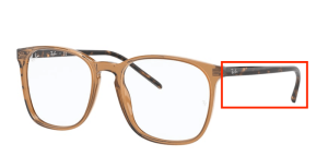 Branches originales Ray-Ban RB5387 vue, couleur 8093 · Transparent marron clair