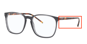 Branches originales Ray-Ban RB5387 vue, couleur 5940 · Transparent marron clair