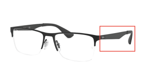 Branches originales Ray-Ban RB6335 vue, couleur 2503 · Noir mat