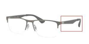 Branches originales Ray-Ban RB6335 vue, couleur 2855 · Mat gunmetal