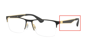 Branches originales Ray-Ban RB6335 vue, couleur 2890 · Or supérieur sur noir