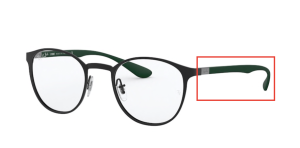 Branches originales Ray-Ban RB6355, couleur 3098 · Noir mat