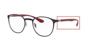 Branches originales Ray-Ban RB6355, couleur 2997 · Argent sur supérieur noir mat