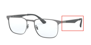 Branches originales Ray-Ban RB6363 vue, couleur 2553 · Brushed gunmetal