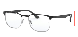 Branches originales Ray-Ban RB6363 vue, couleur 2861 · Supérieur noir sur argent