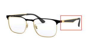 Branches originales Ray-Ban RB6363 vue, couleur 2890 · Or supérieur sur noir