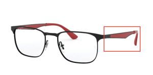 Branches originales Ray-Ban RB6363 vue, couleur 3018 · Supérieur noir noir mat