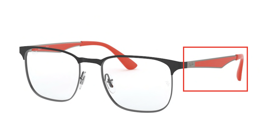 Branches originales Ray-Ban RB6363 vue, couleur 3020 · Gunmetal supérieur gris mat