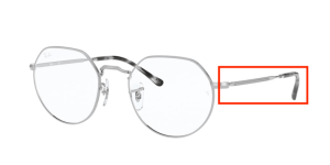 Branches originales Ray-Ban RB6365 vue JACK, couleur 2501 · Argent