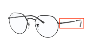 Branches originales Ray-Ban RB6365 vue JACK, couleur 2509 · Noir brillant