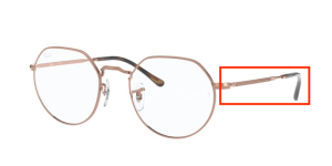 Branches originales Ray-Ban RB6365 vue JACK, couleur 2943 · Cuivre