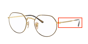 Branches originales Ray-Ban RB6365 vue JACK, couleur 2945 · Or sur supérieur havane