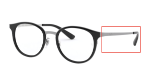 Branches originales Ray-Ban RB6372M vue, couleur 2502 · Gunmetal