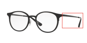 Branches originales Ray-Ban RB6372M vue, couleur 2509 · Noir brillant