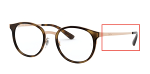 Branches originales Ray-Ban RB6372M vue, couleur 2732 · Brushed ligth marron
