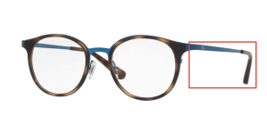 Branches originales Ray-Ban RB6372M vue, couleur 2924 · Brushed bleu