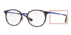 Branches originales Ray-Ban RB6372M vue, couleur 2955 · Bleu