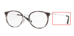 Branches originales Ray-Ban RB6372M vue, couleur 2957 · Blanc