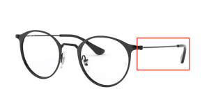 Branches originales Ray-Ban RB6378 vue, couleur 2904 · Noir/noir mat