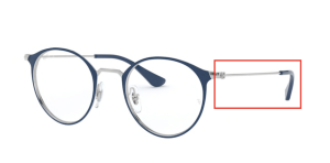 Branches originales Ray-Ban RB6378 vue, couleur 3027 · Argent sur supérieur bleu