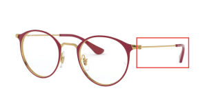 Branches originales Ray-Ban RB6378 vue, couleur 3028 · Or sur supérieur amaranth