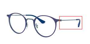 Branches originales Ray-Ban RB6378 vue, couleur 3068 · Bleu sur bleu transparent
