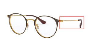 Branches originales Ray-Ban RB6378 vue, couleur 3069 · Marron sur transparent marron