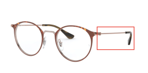 Branches originales Ray-Ban RB6378 vue, couleur 2971 · Cooper sur supérieur havane