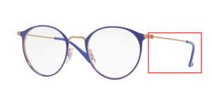 Branches originales Ray-Ban RB6378 vue, couleur 2972 · Cooper sur supérieur violet