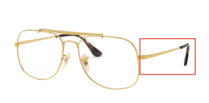 Branches originales Ray-Ban RB6389 vue, couleur 2500 · Arista