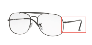 Branches originales Ray-Ban RB6389 vue, couleur 2509 · Noir brillant