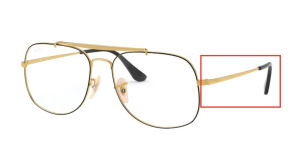 Branches originales Ray-Ban RB6389 vue, couleur 2946 · Or sur supérieur noir