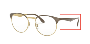 Branches originales Ray-Ban RB6406 vue, couleur 2905 · Or/marron brillant