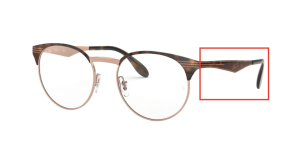 Branches originales Ray-Ban RB6406 vue, couleur 2971 · Cooper sur supérieur havane