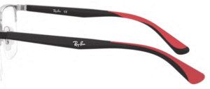 Branches originales Ray-Ban RB6428 vue, couleur 2997 · Argent sur supérieur noir mat